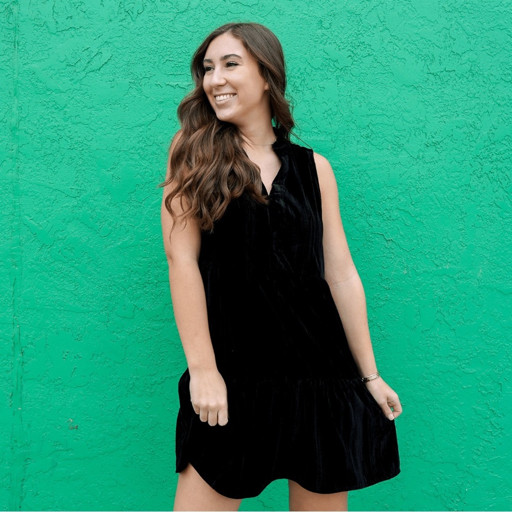 Dear John Eliza Dress in Black Velvet